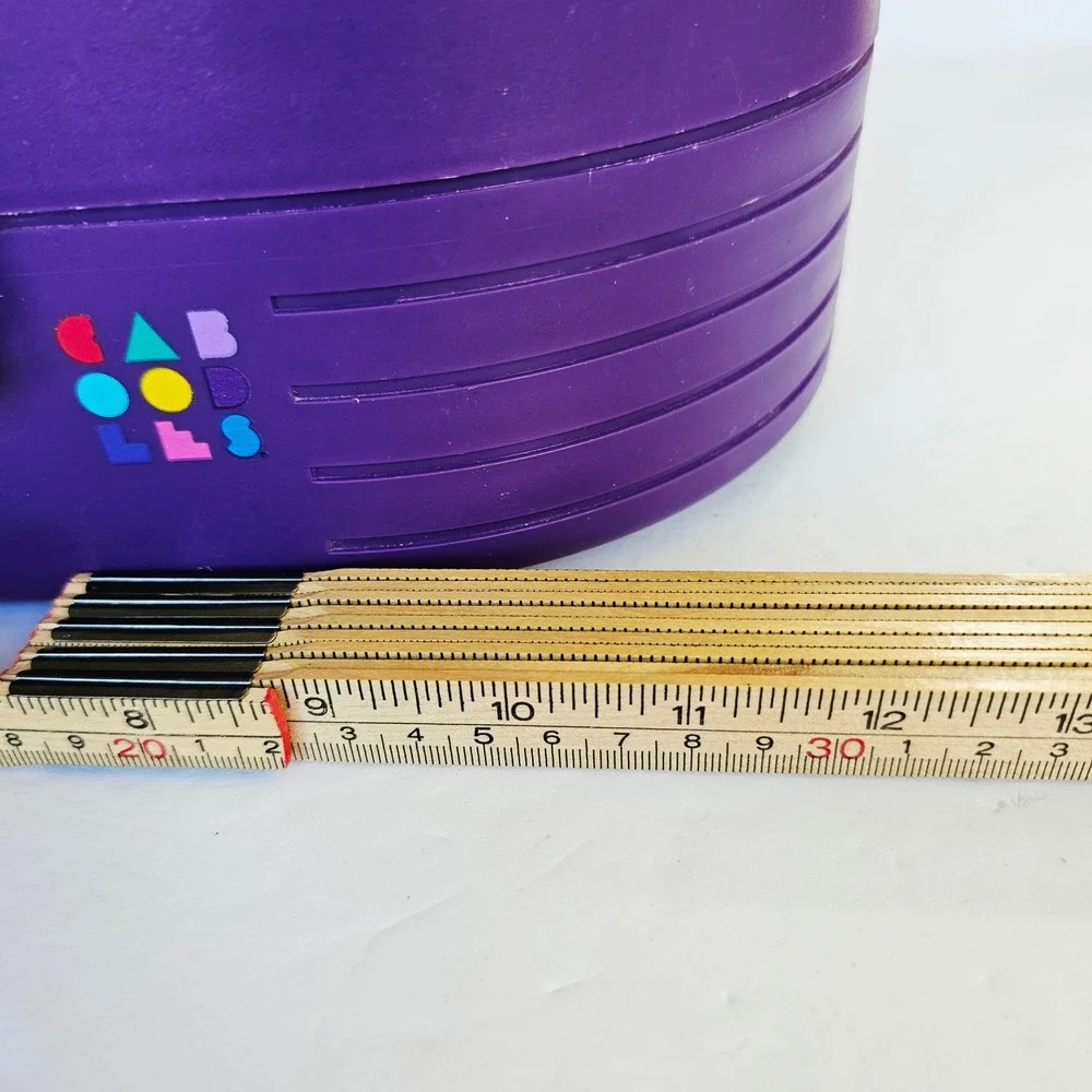 Vintage Caboodles 2615 Makeup Case Purple Lime Green 90s Retro Organizer Box